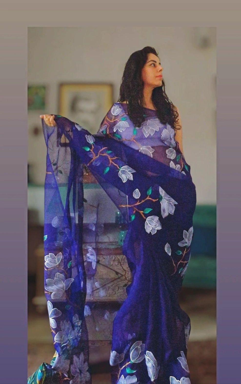 Midnight Aurora Saree