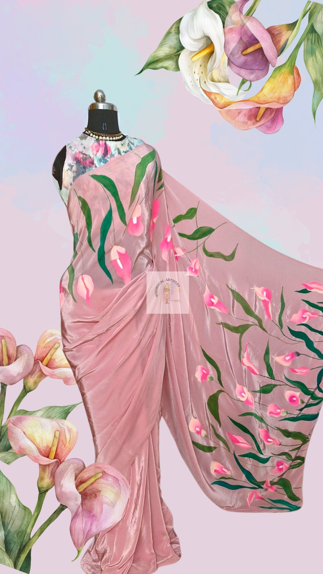 Peacelily Symphony Saree
