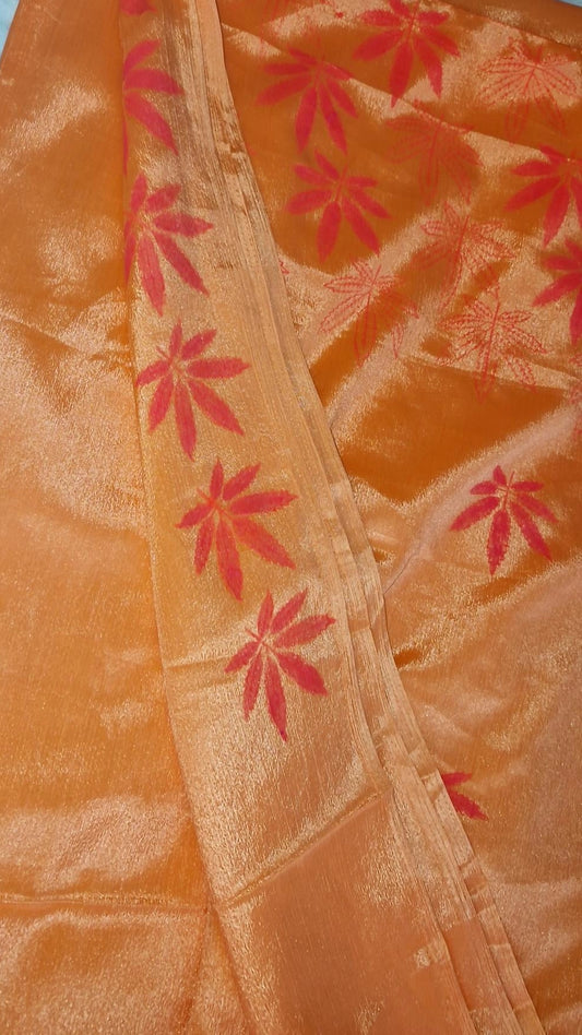 Block printed saree