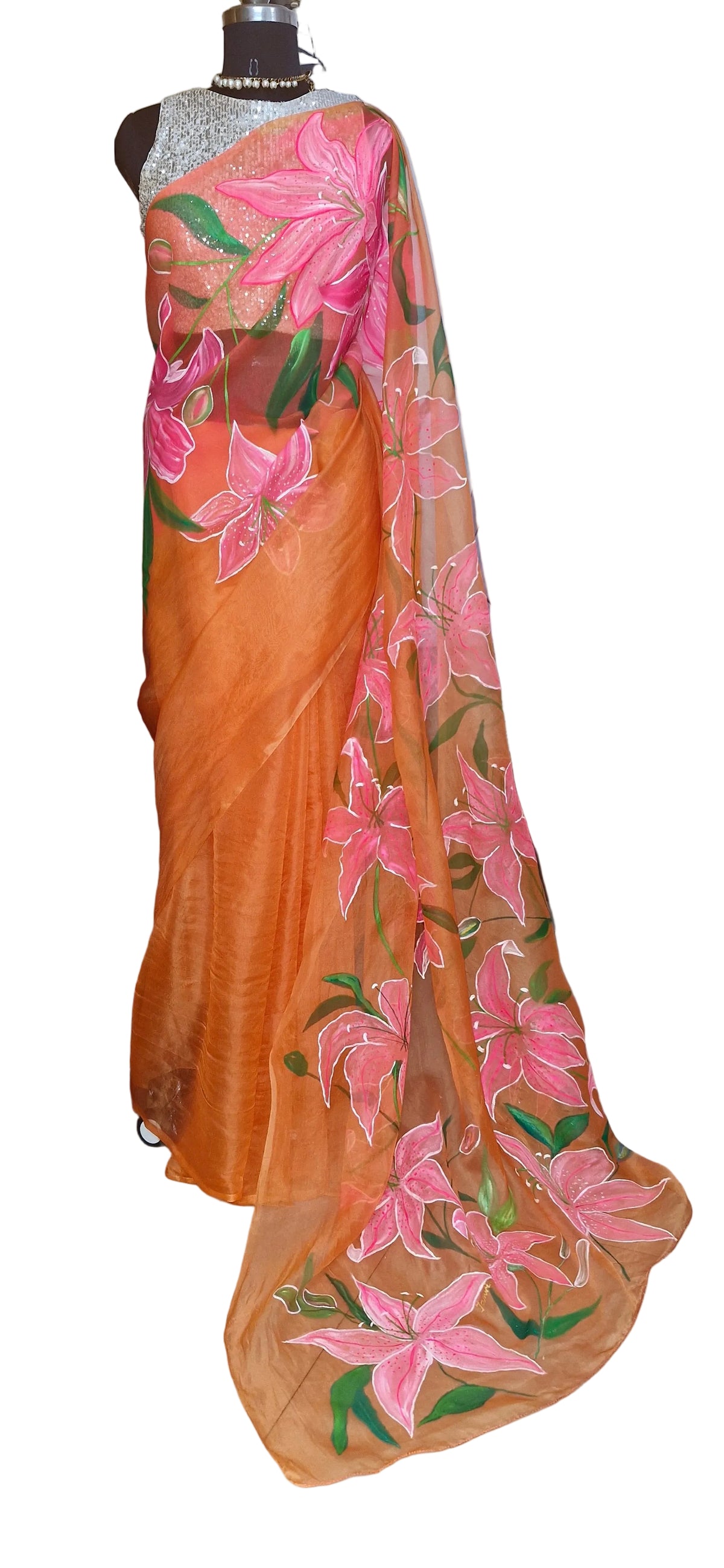 Lilies in the sun Saree