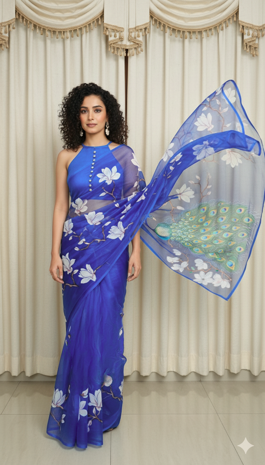 Midnight Aurora Saree