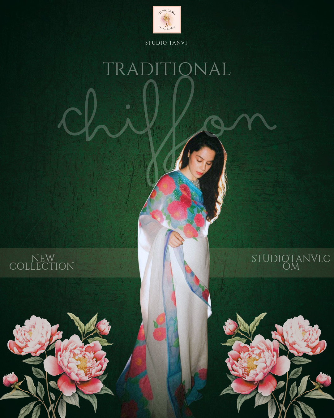 Traditional Chiffon Saree